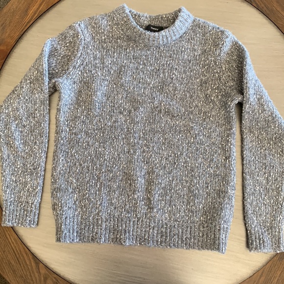 Theory Tweed Alpaca Soft Speckled Crewneck Sweater Heather Grey Sz S - Picture 6 of 7